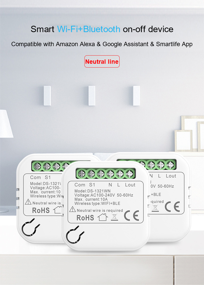 Công Tắc Thông Minh MINI Wifi Công Tắc Hẹn Giờ Không Dây Hỗ Trợ 2 Cách Hỗ Trợ Công Tắc Khác Nhau Tự Động Hóa Nhà