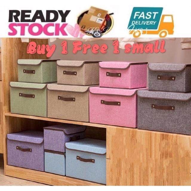 Storage Cube Box Fabric Foldable Collapsible Storage Cube Bin Organizer ...