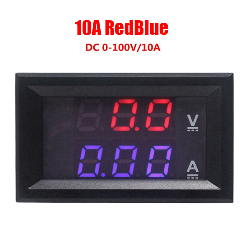 1pcs/2pcs dc 0-100v 10a 50a 100a dual display voltage detector current surface panel ampere voltmeter digital voltmeter ammeter
