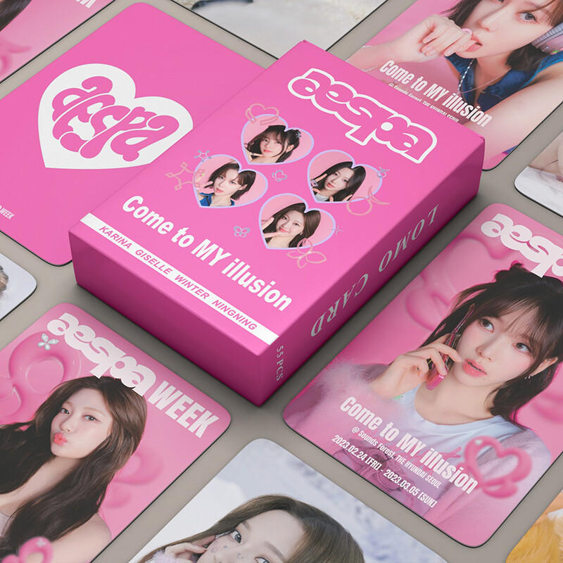 55pcs/box aespa Photocards Aespa Week LOMO Card Postcard Collection Card