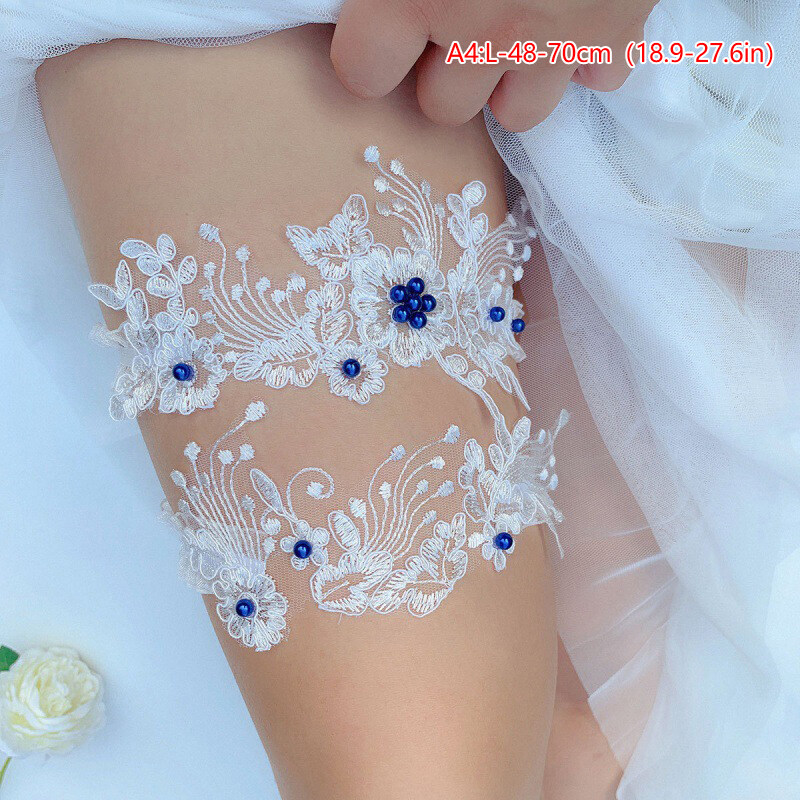 white lace leg garter