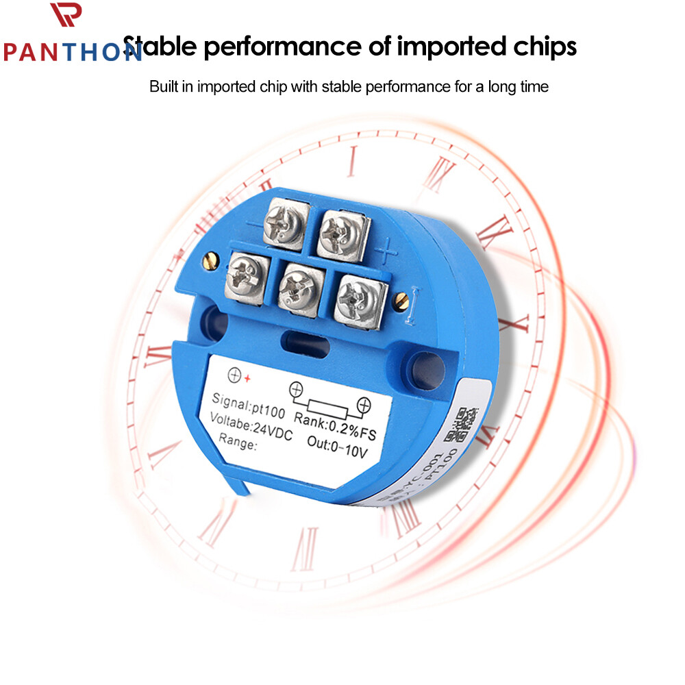 PANTHON PT100 Temperature Sensor Temperature Transmitter Isolated Detector Module -40~ 120 Degree -4-20MA 24V