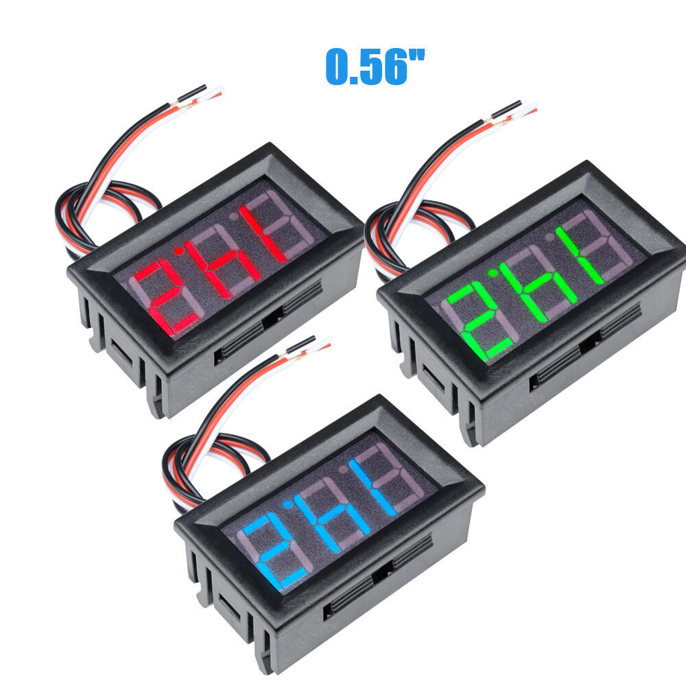 DM Bảng Vôn Kế Kỹ Thuật Số LED Mini 0.56 Inch DC4.5/4.7/0 ~ 30V Chính Hãng Đồng Hồ Đo Điện Áp Chính Xác 3 Dây 0 ~ 30V