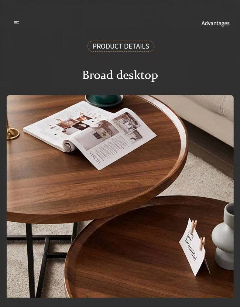 JJT small coffee table sofa side table small living room coffee table coffee table, round table, bedside table, small table simple and modern