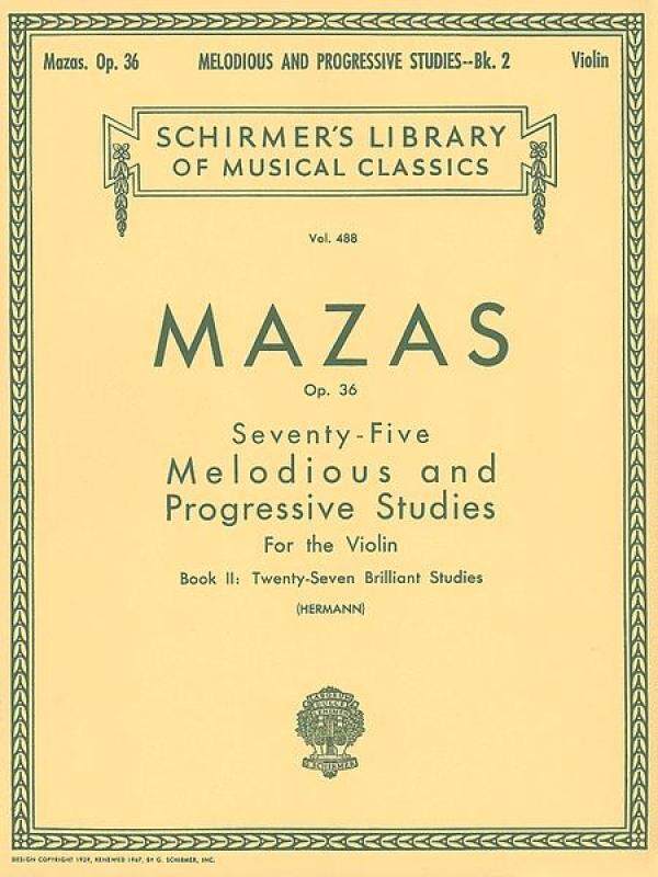 75 Melodious and Progressive Studies, Op. 36 - Book II (27 Brilliant Studies) Malaysia