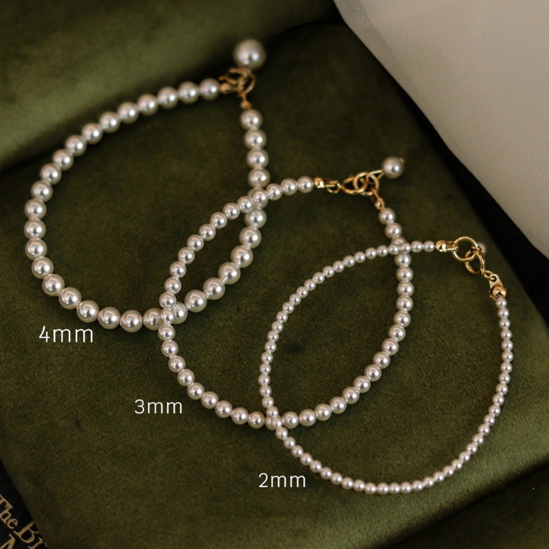 Women's Exquisite Pearl Bracelet Minimalist Gold Plated Beaded Bracelets
