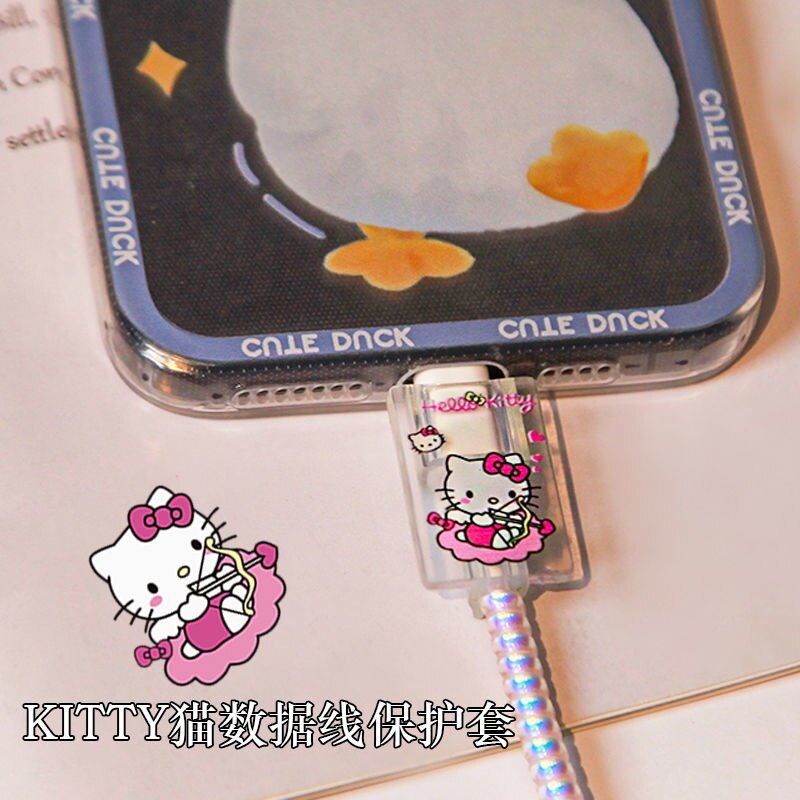 Cable protector Creative Transparent Charging Cable Cover Cable Protective Case Type C Port USB [cchoice]