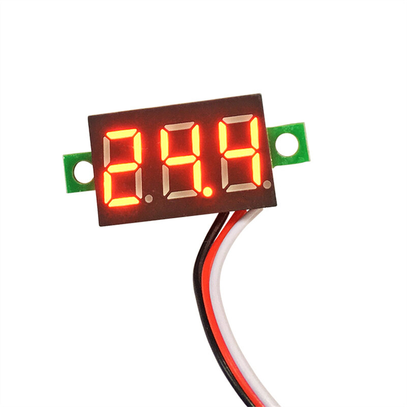 Vôn kế kỹ thuật số DC 0.36 tích hợp màn hình LED có điện áp 0-30.0V nối dây đỏ và dây xanh - INTL