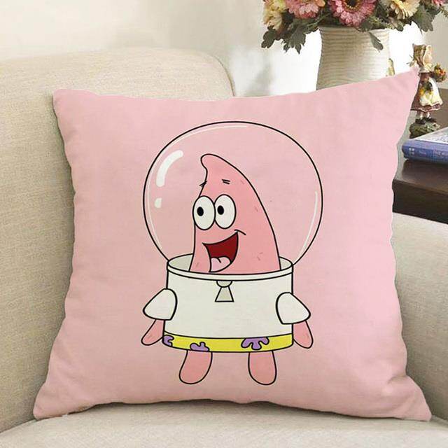Spongebobs Pillow Cover 45x45 Cushions Covers for Bed Pillows Short Plush Car Sofa Pillowcase Cushion Decorative 45x45 Throw