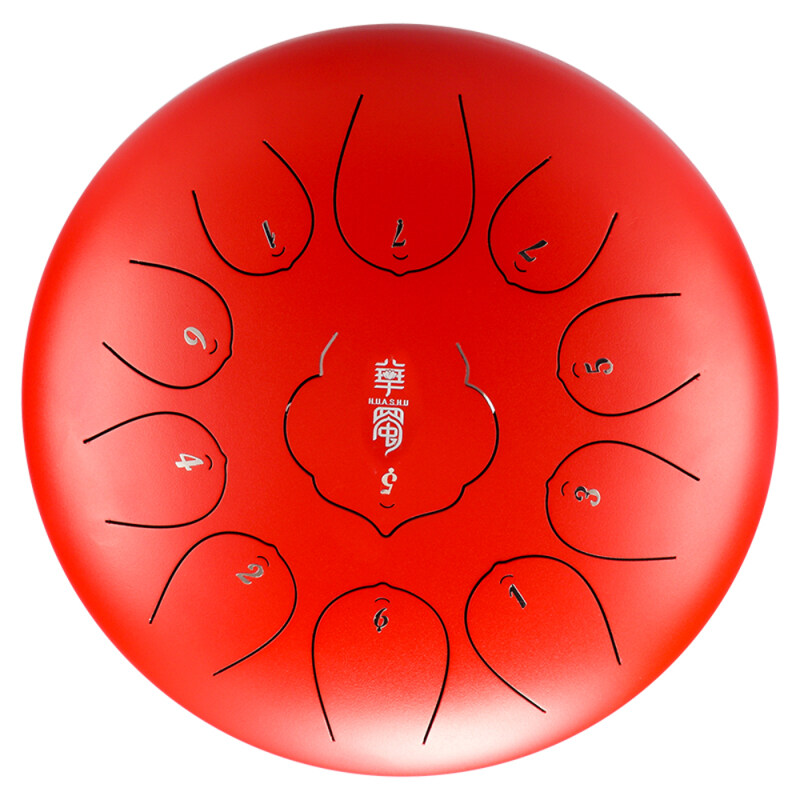 12 inch 11-Tone Steel Tongue Drum Mini Hand Pan Drums with Drumsticks Percussion Musical Instruments