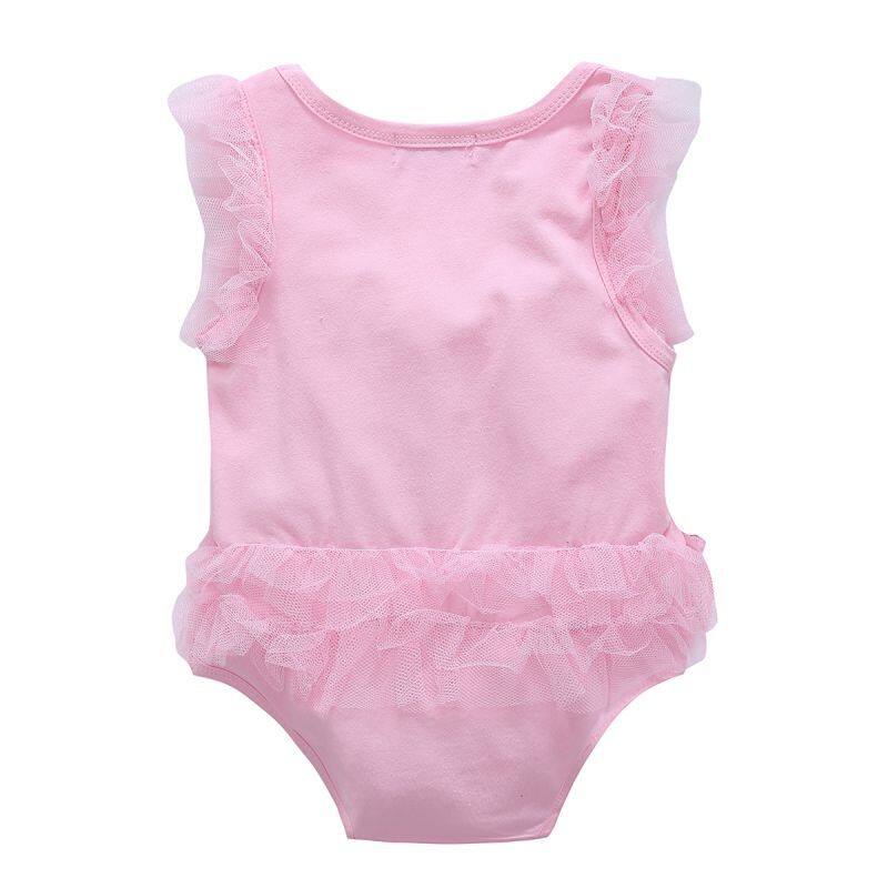 Nơi bán Quần Áo Bé Gái Ren Nữ Tay Ngắn Chữ Baby Rompers Sơ Sinh Đạo Cụ Chụp Ảnh Áo Trẻ Sơ Sinh Áo Liền Quần Cotton 0-12M