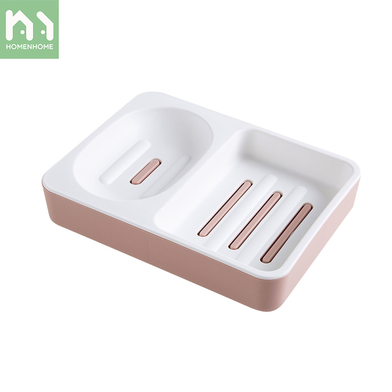 Hộp Xà Phòng Homenhome Với Phân Vùng Kích Thước Lớn Xà Phòng Giặt Hộp Lưu Trữ Trong Ký Túc Xá Sáng Tạo Ráo Nước Hai Lớp Giá Đặt Xà Phòng