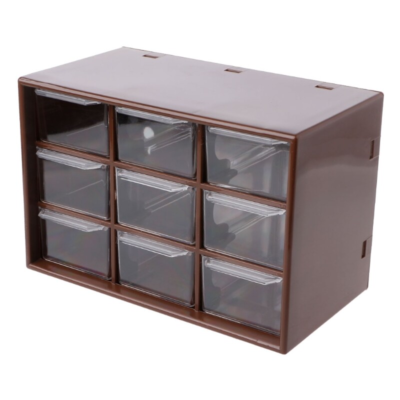 Tủ Đựng Đồ Bằng Nhựa 9 Ngăn Kéo Hộp Đựng Đồ Trang Điểm Để Bàn, Đồ Trang Sức Tổ Chức