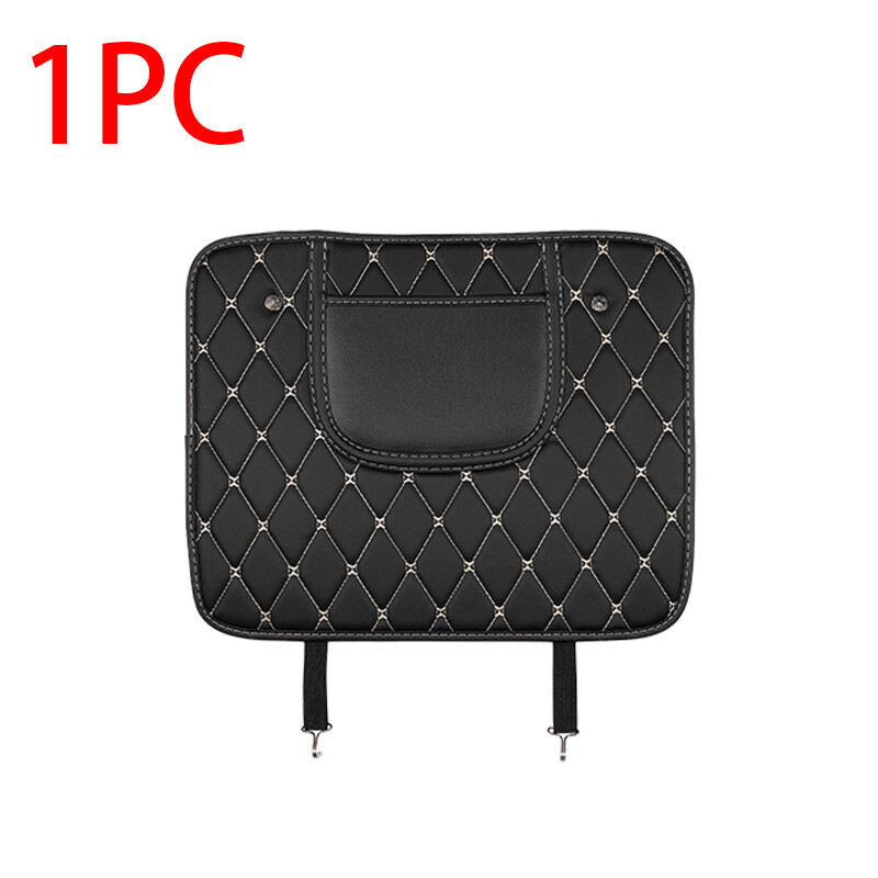 PU Leather Car Anti-Kick Mats Auto Seat Back Protector Cover Car Back Seat Organizer with Storage Pockets Interior Accessories