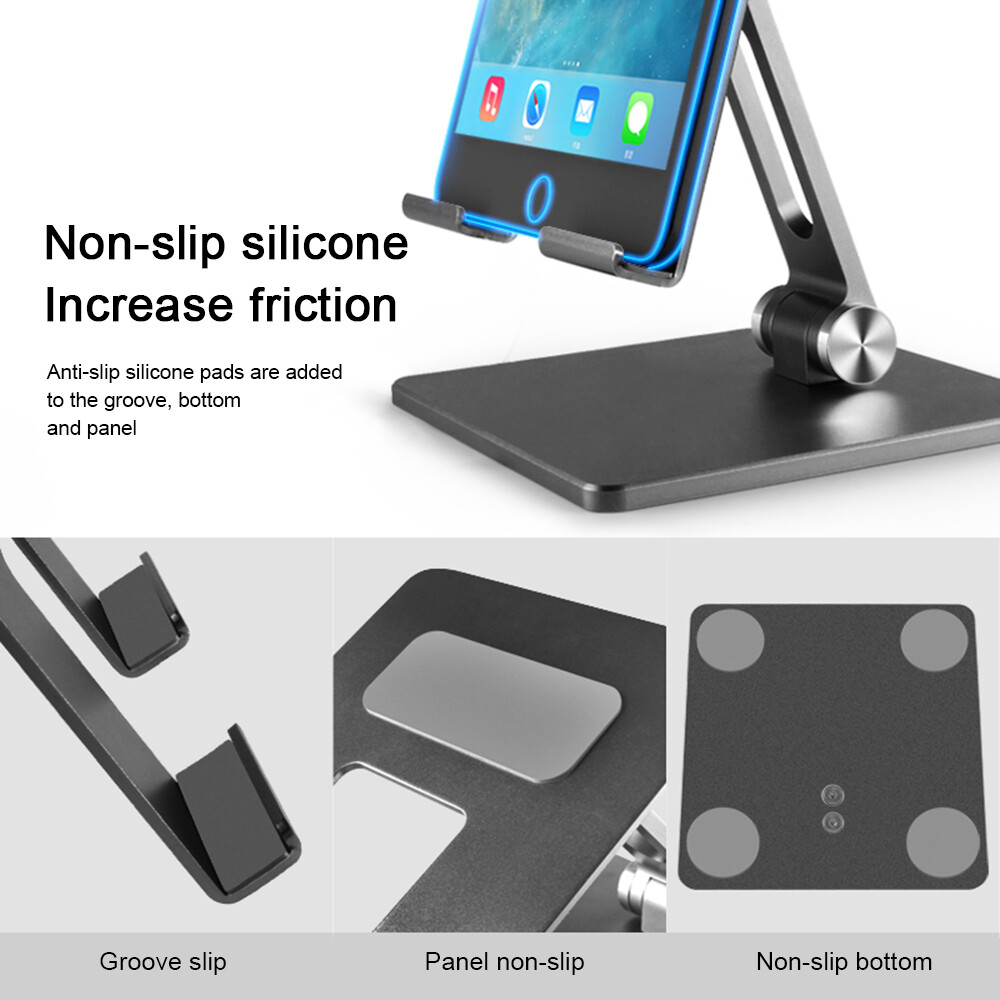 Tablet computer stand desktop bracket lazy folding aluminum alloy bracket for iPad Huawei Apple mobile phone holder