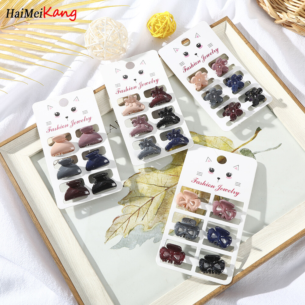 6 Cái/bộ Kẹp Tóc Mini Kẹp Tóc Mini Sáng Bóng, Phụ Kiện Tóc Kẹp Tóc Acrylic