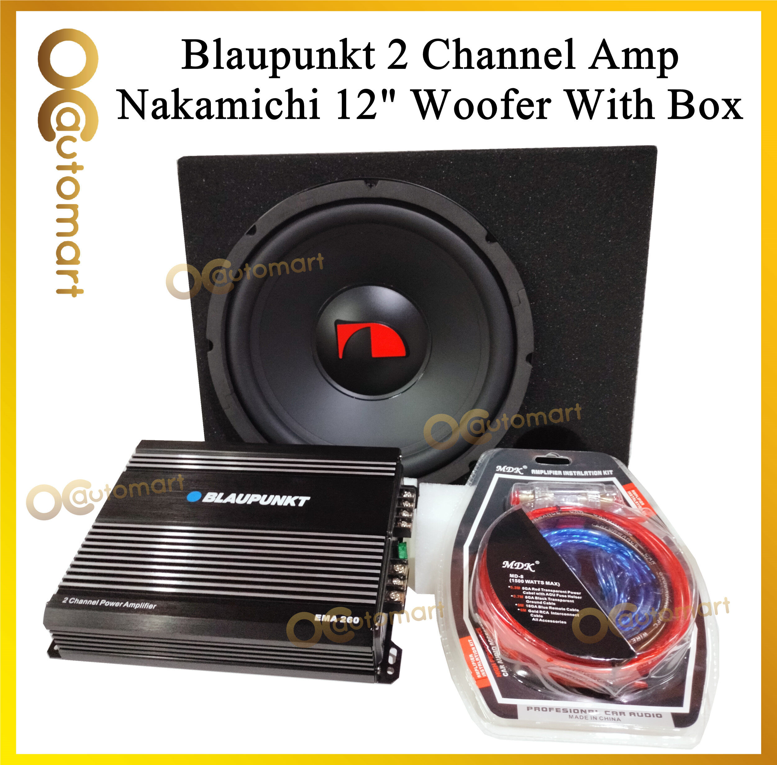 Blaupunkt 2 Channel Amp and Nakamichi 12