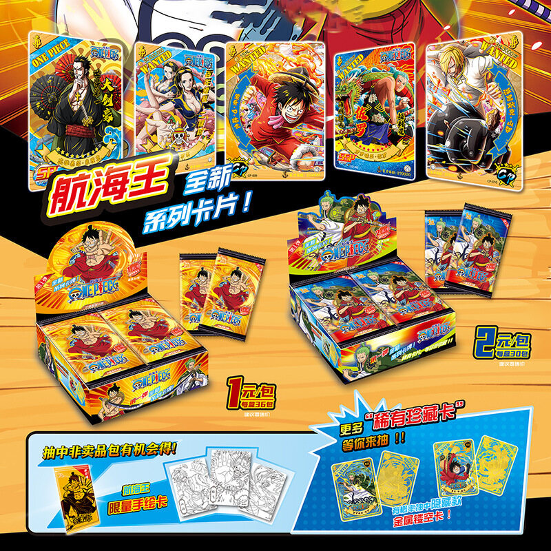 Japanese Anime Luffy Zoro Sanji Nami Collectible Card Toys collection cards