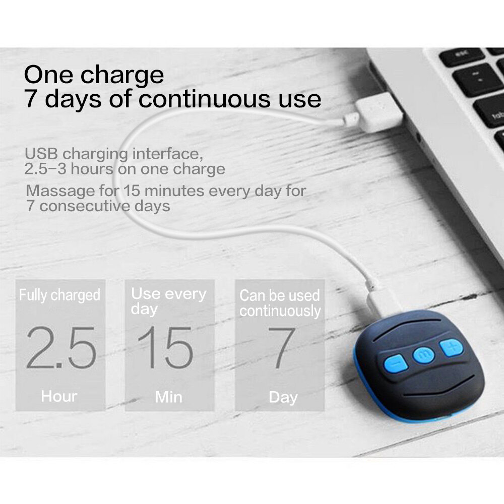 Miếng Dán Mát-xa Cổ EMS, Có Thể Sạc Lại USB Kích Thích Massager Đốt Sống Cổ Tử Cung Vật Lý Trị Liệu Cụ Miếng Gel Giảm Đau Cơ Bắp Cơ Thể Massager