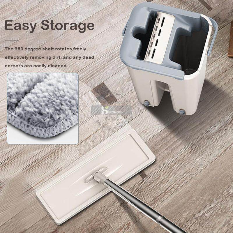 Konco Ma Thuật Một Cách Nhanh Chóng Làm Sạch Giẻ Lau Sàn Với Xô Sàn Bóp Lau Phẳng Nhà Bếp Cây Lau Sàn Dọn Dẹp Nhà Công Cụ