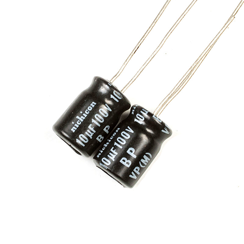 Nichicon 100v 10uf 85°c 8x11mm bp non-polar electrolytic capacitor