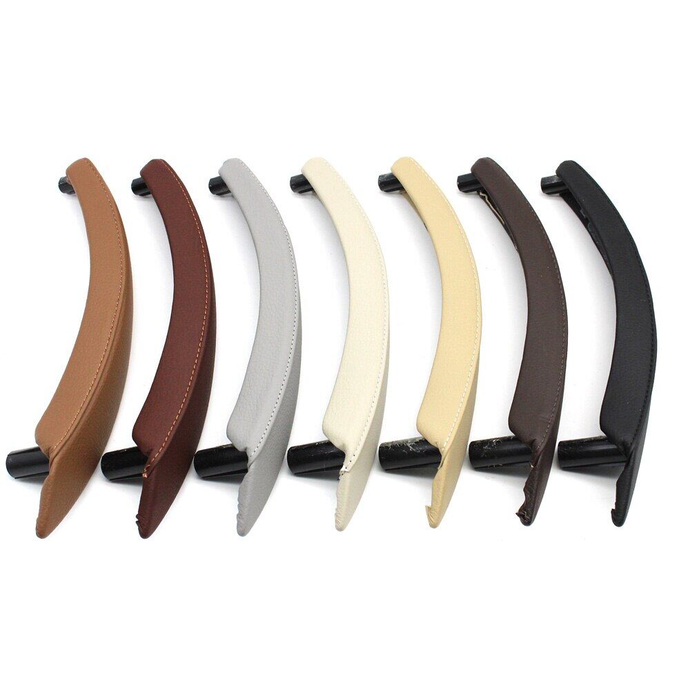 Left Right Interior Passenger Door Pull Handle Leather Outer Cover Replacement For BMW X5 X6 E70 E71 E72 2007-2013