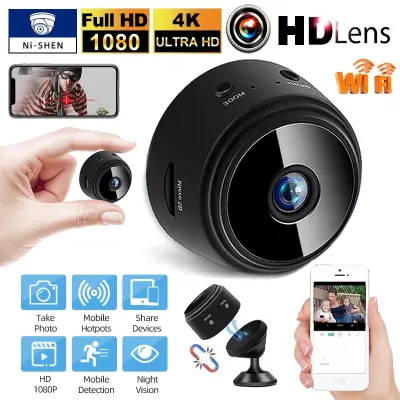 A9 Mini Camera WiFi Camera With Bracket 1080P HD Night Vision Motion Detection Wireless IP Cam Indoor Smart Home
