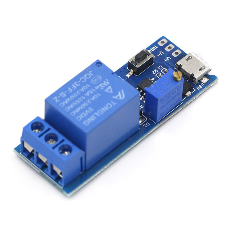 5V-30V Micro USB Power Adjustable Delay Relay Timer Control Module Trigger Delay Switch