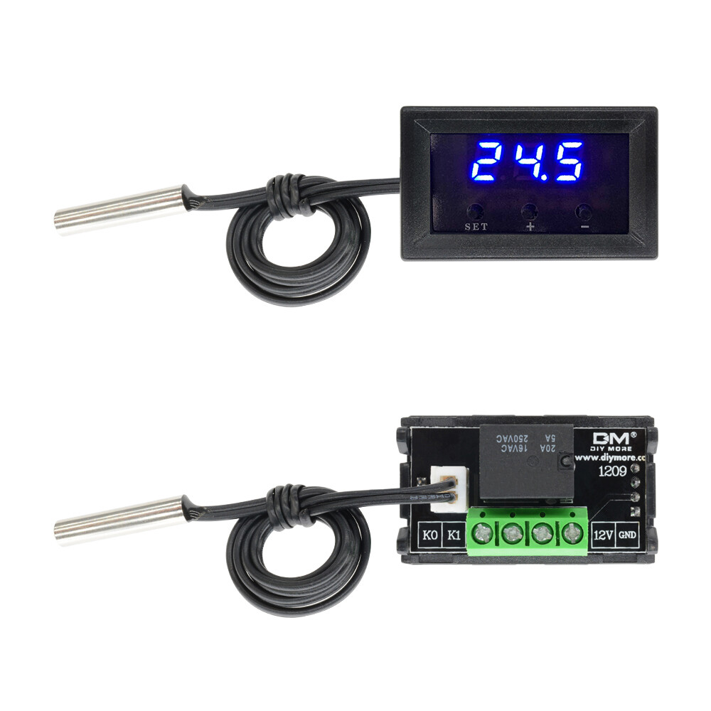 Aideepen Bộ Điều Nhiệt DC 12V-50 ~ 110 ° C Bộ Điều Khiển Nhiệt Độ W1209 Công Tắc Cảm Biến NTC