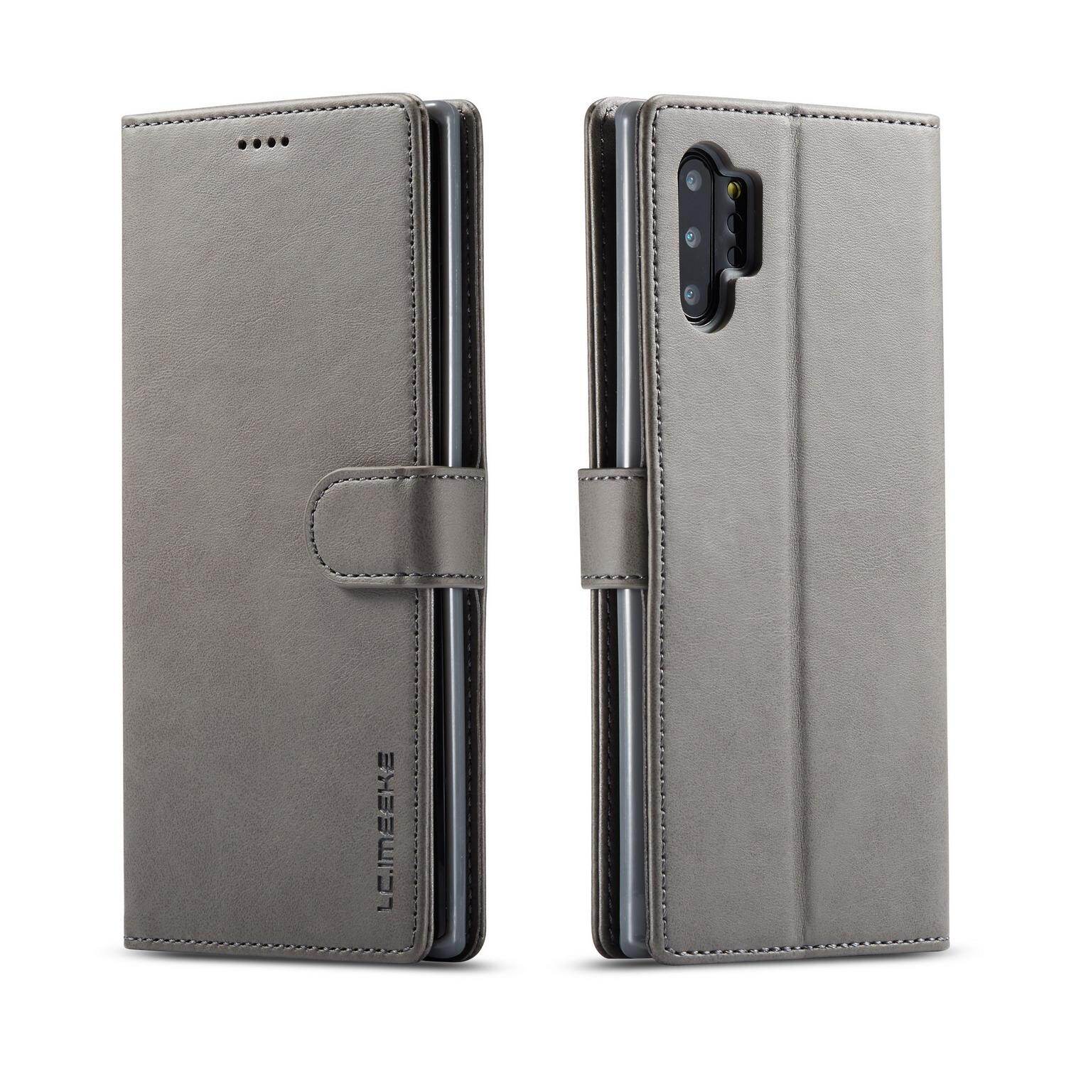 For Samsung Galaxy Note 10+ / Samsung Galaxy Note 10 Plus Magnetic Retro Flip Case Leather Phone Cover Bags Coques with Stand Card Slots