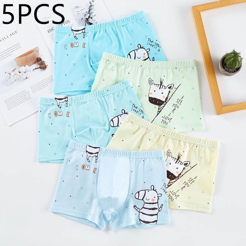 5pc Children Cartoon Underwear Cotton Kids Class Pants Baby Student Shorts  3-12 Years Old Boys Flat Pants | Lazada Singapore