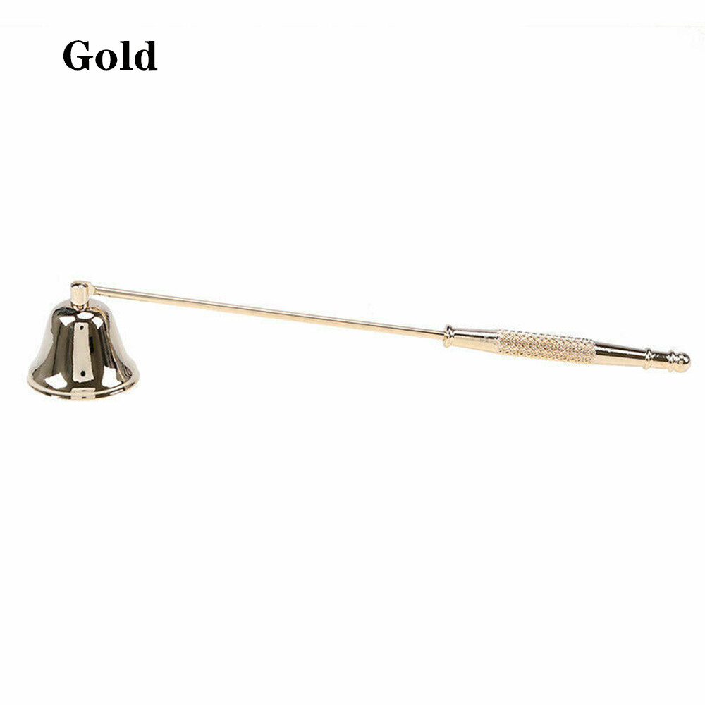 NNIWEEI An toàn Tay cầm dài Hình chuông Dụng cụ dập tắt Công cụ đặt ngọn lửa Snuffer Nến Wick Bell Người thổi nến Người thổi nến