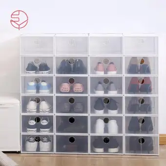 Shimoyama Transparent Collapsible Stackable Shoe Storage Box