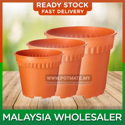 (17cm) Baba BI-RD-170 Grower Series lightweight Biodegradable Flower Pot Round Home Garden Nursery Pasu Bunga Plastik