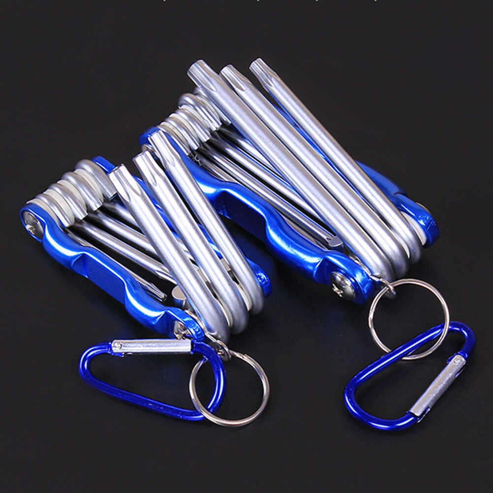 lentils Multifunctional Folding Hex Wrench Spanner Set Portable Metric Torx Repair Tool