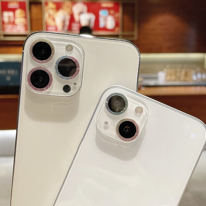 Miếng Bảo Vệ Ống Kính Máy Ảnh Kim Cương Lấp Lánh Lấp Lánh Cho IPhone 17 Air 17 Pro Max 16 Pro Max 15 Pro Max 14 Pro Max 14 Plus 13 mini 12 11 Pro Max Miếng Dán Kính Cường Lực Máy Ảnh