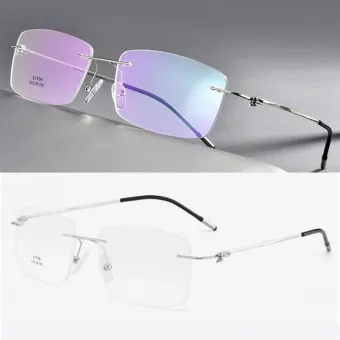 designer rimless eyeglass frames