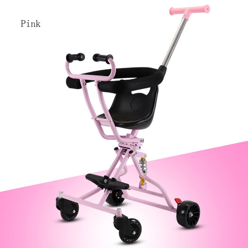 JinGle Baby Foldable Trolley Sliding Baby Artifact Lightweight Walking Baby Take Baby Out Four Wheel Baby Stroller Singapore