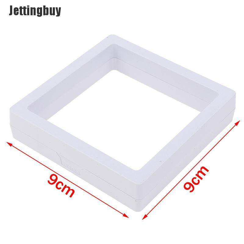 [Jettingbuy] PE Film Brooch Coin Gems Jewelry Storage Box Dustproof Exhibition Ring Case
