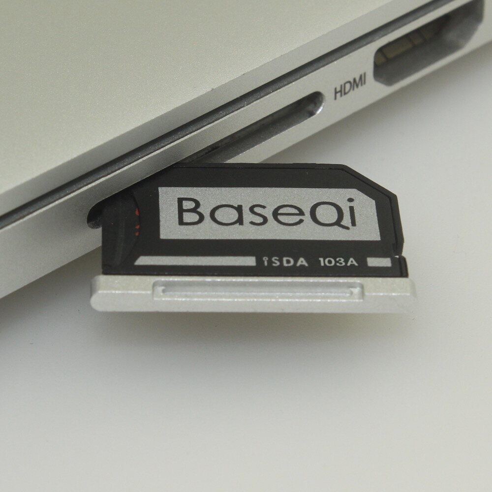BASEQI Memory Card Reader For Macbook Air 13'' Model 103A Aluminum Minidrive Micro SD Card Adapter