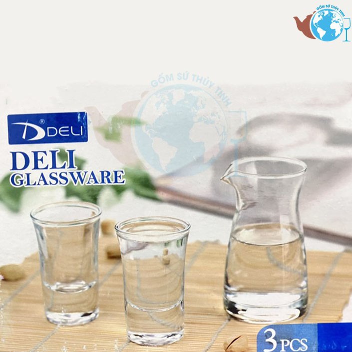 Bộ cốc chiết rót và 2 ly uống rượu cao cấp bộ trắc rượu 40069