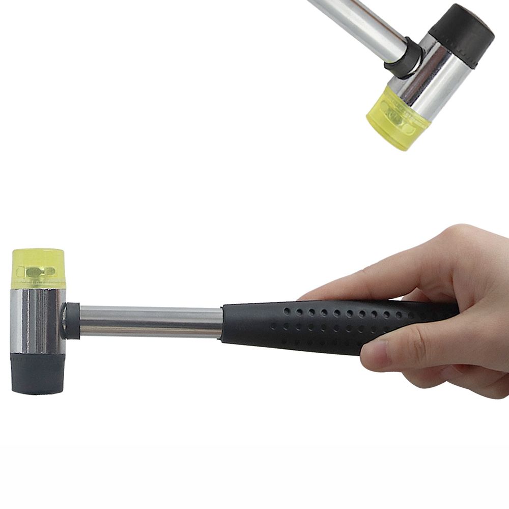 LYCHEE Round Head Solid Tap Manual Tile Installation Jewelry Craft DIY Rubber Hammer Hammer Installation Hammer Woodworking Tools