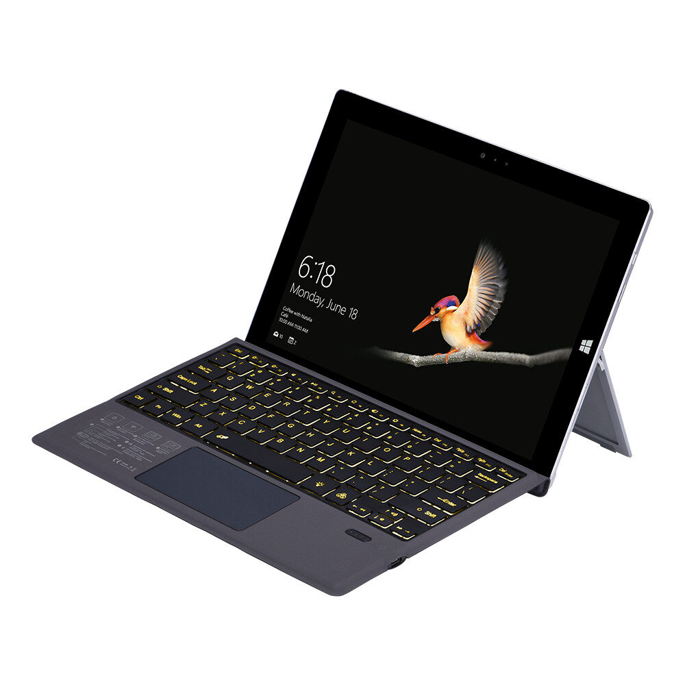 For Microsoft Surface Pro 3 4 5 6 7 Tablet Portable Wireless Bluetooth Keyboard With Backlight Touch Pad