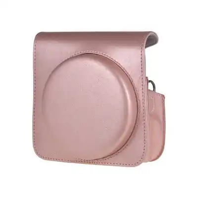 Andoer Protective Case PU Leather Bag with Adjustable Strap for Fujifilm Instax Square SQ6 Instant Film Camera Black (Pink)
