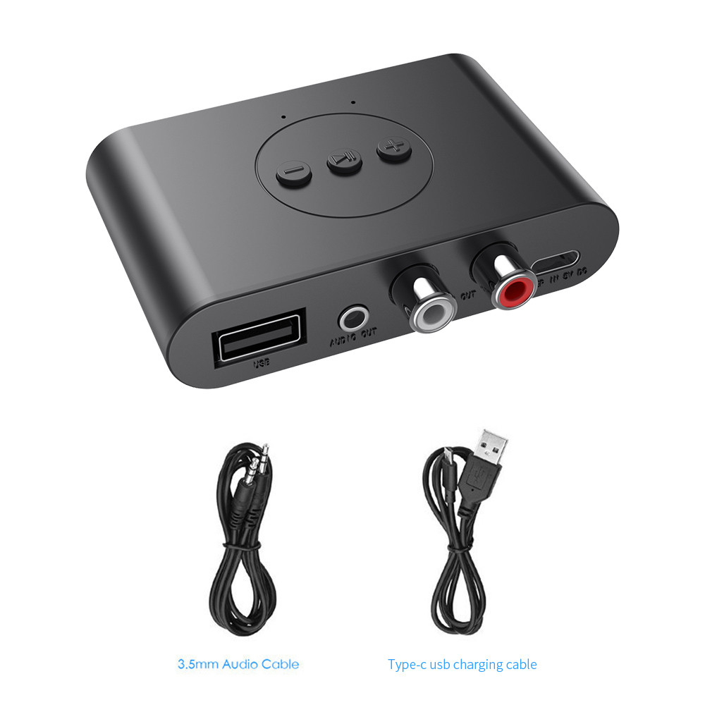 Bộ Thu Bluetooth 5.0 Bộ Thu Âm Thanh Với Đầu Vào Aux 3.5Mm Bộ Chuyển Đổi Không Dây Có NFC Cho Loa T V Xe Hơi