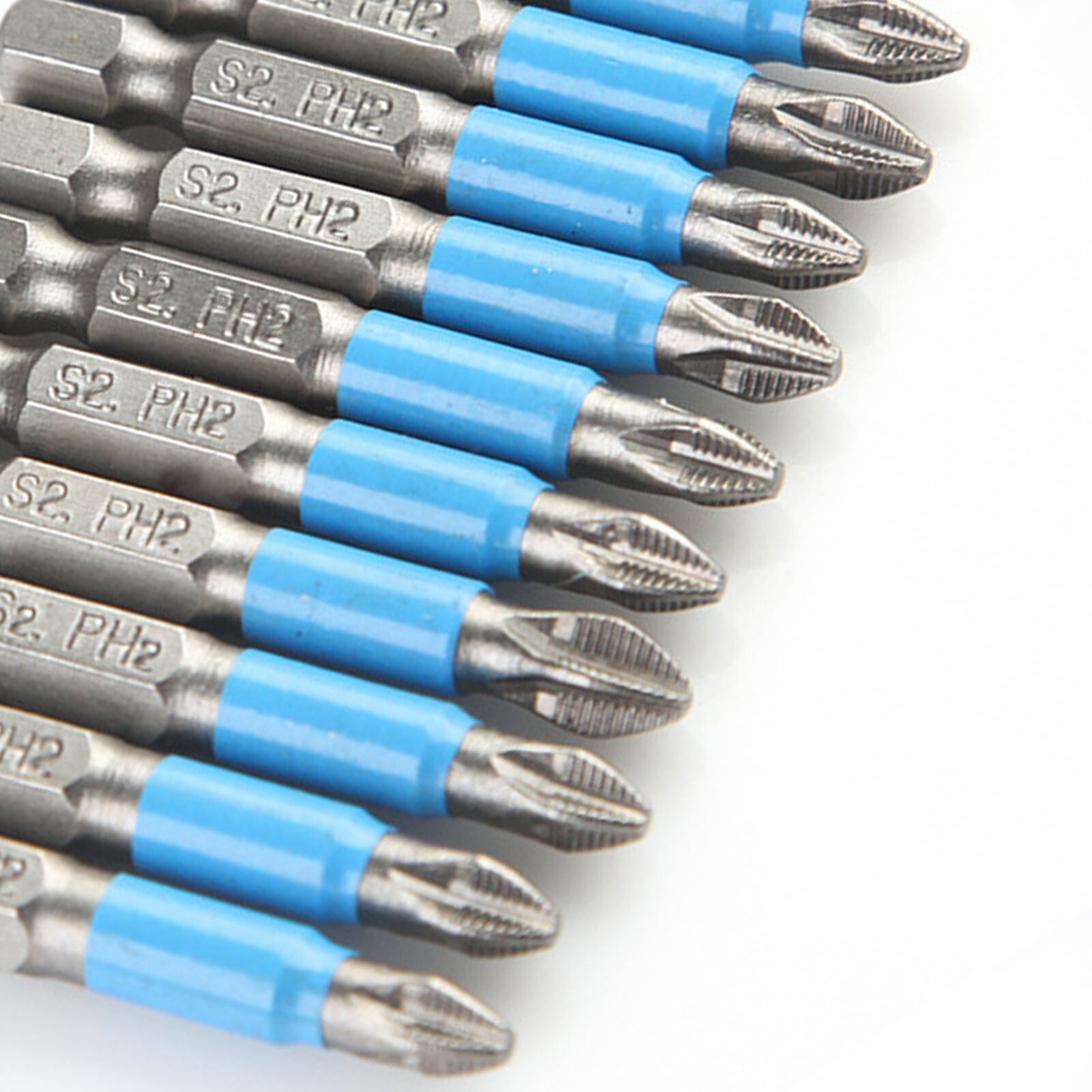 10 Cái Đầu Tua Vít Phillips Chạy Điện Bọc Cao Su Cán Lục Giác Bằng Thép 50Mm