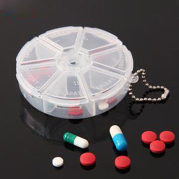 Portable Pill Storage Box 7 Compartment Travel Jewelry Storage Box