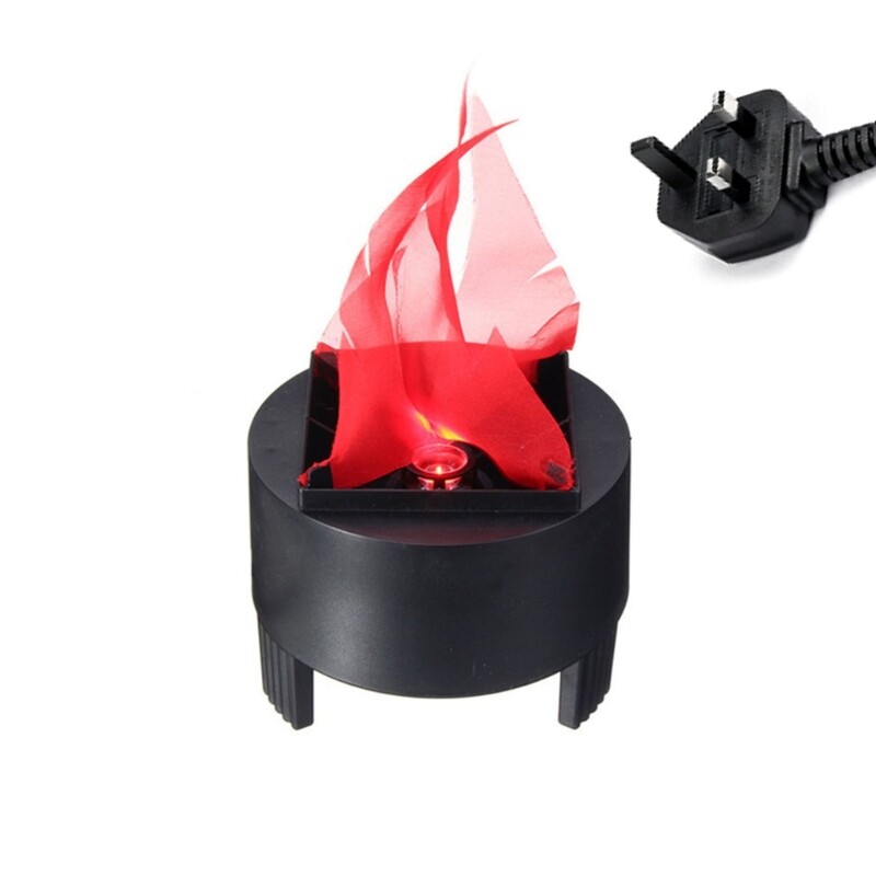 Fake Flame Lamp Electric Campfire Artificial Flickering Flame Table Lamp Realistic Flame Stage Effect Light Halloween