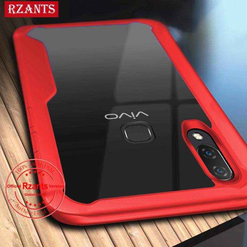 Rzants untuk VIVO V9 Casing Shockproof Bumper TPU dan Membersihkan Bagian Belakang Keras PC Slim【four Corner】non-Slip Penutup Pelindung Casing Ponsel