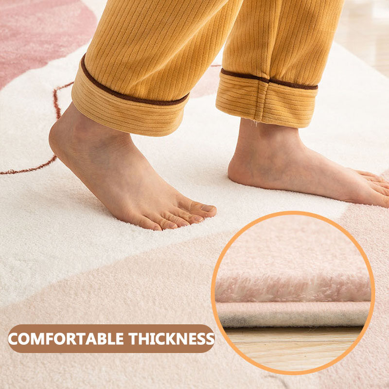 Thickened Fleec  Nordic Style Bedside Blanket Long Household  Sofa Coffee Table Blanket Under Bed Doo